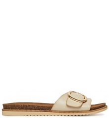 Klapki Mustang beżowe damskie