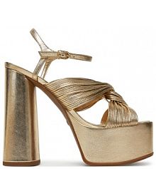 Sandały na obcasie MICHAEL Michael Kors złote