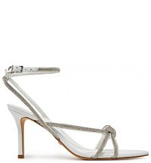 Sandały na obcasie Guess białe