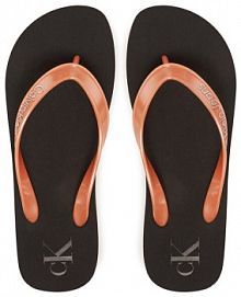 Japonki Calvin Klein Jeans złote damskie