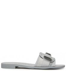 Klapki Guess srebrne damskie