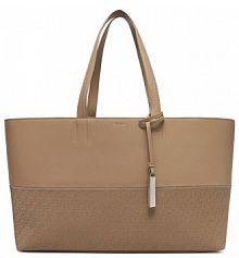 Torebka shopperka Calvin Klein beżowa
