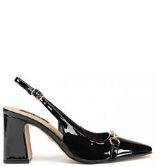 Sandały na obcasie Nine West czarne