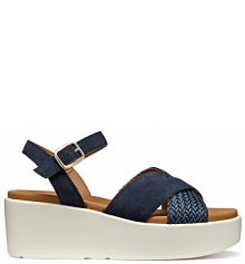 Sandały na obcasie Geox granatowe