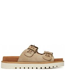 Klapki Mustang beżowe damskie