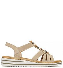 Sandały Rieker beżowe damskie