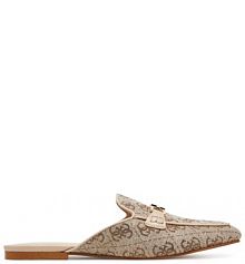 Klapki Guess beżowe damskie