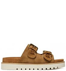 Klapki Mustang brązowe damskie