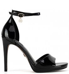 Sandały na obcasie Nine West czarne