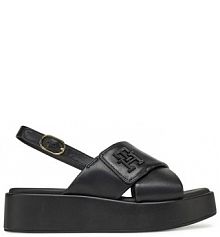 Sandały na obcasie Tommy Hilfiger czarne