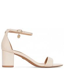 Sandały na obcasie Nine West beżowe