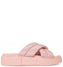 Klapki Tommy Jeans różowe damskie