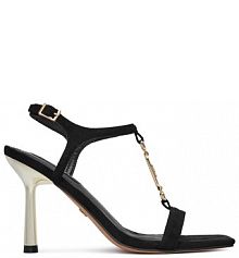 Sandały na obcasie Nine West czarne