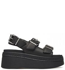 Sandały na obcasie Tommy Jeans czarne