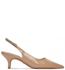 Sandały na obcasie Nine West beżowe