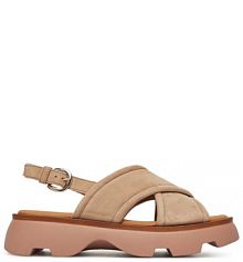 Sandały na obcasie Gabor beżowe