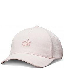Czapka z daszkiem Calvin Klein różowa damska