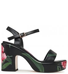 Sandały na obcasie GOE czarne