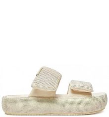 Klapki GOE srebrne damskie