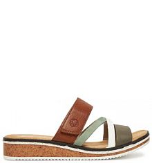 Klapki Rieker brązowe damskie