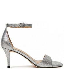 Sandały na obcasie MICHAEL Michael Kors srebrne