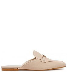 Klapki Guess beżowe damskie