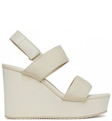 Sandały na obcasie Calvin Klein Jeans szare