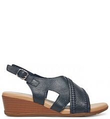 Sandały na obcasie Lasocki granatowe