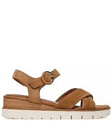 Sandały na obcasie Tamaris brązowe