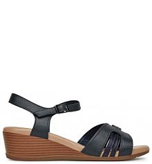 Sandały na obcasie Lasocki granatowe