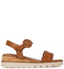 Sandały na obcasie Tamaris brązowe