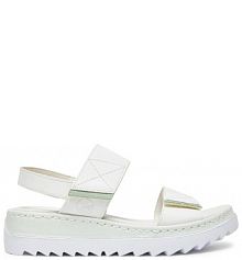 Sandały na obcasie Rieker białe