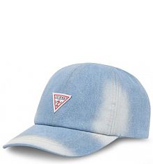 Czapka z daszkiem Guess niebieska damska