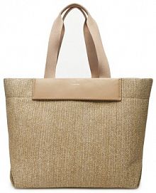 Torebka shopperka Calvin Klein beżowa