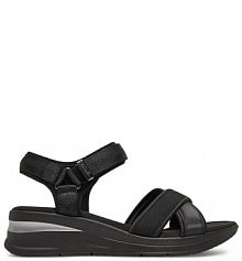 Sandały na obcasie Tamaris czarne