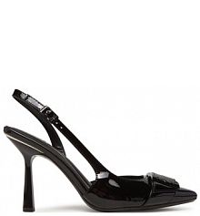 Sandały na obcasie DKNY czarne