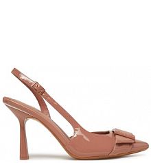 Sandały na obcasie DKNY różowe