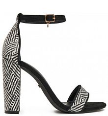 Sandały na obcasie DeeZee czarne