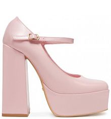 Półbuty na obcasie DeeZee różowe