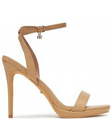 Sandały na obcasie DeeZee beżowe