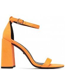 Sandały na obcasie DeeZee pomarańczowe