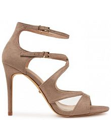 Sandały na obcasie DeeZee brązowe