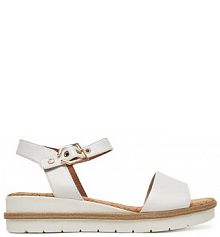 Sandały na obcasie Tamaris białe