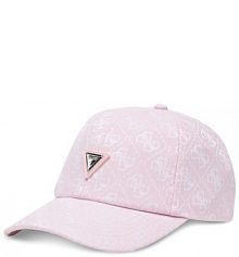 Czapka z daszkiem Guess różowa damska