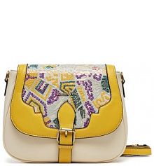 Torebka listonoszka Laura Vita beżowa