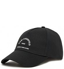 Czapka z daszkiem KARL LAGERFELD czarna damska