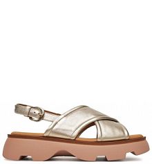 Sandały na obcasie Gabor złote