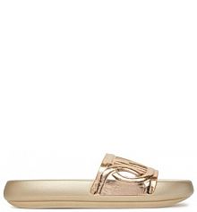 Klapki MICHAEL Michael Kors złote damskie