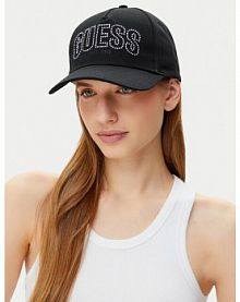 Czapka z daszkiem Guess czarna damska