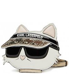 Torebka listonoszka Karl Lagerfeld Kids biała